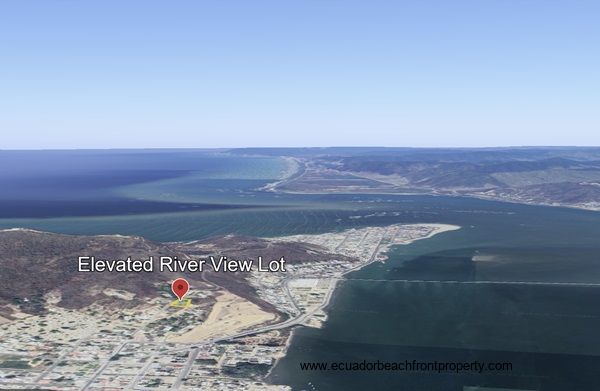 river view land for sale near the beach in Ecuador