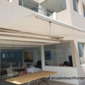 Retractable awning off the 9th floor terrace