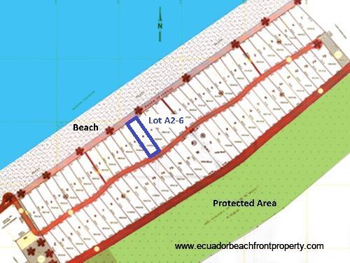 Coco Beach layout with Lot A2-6 outlined