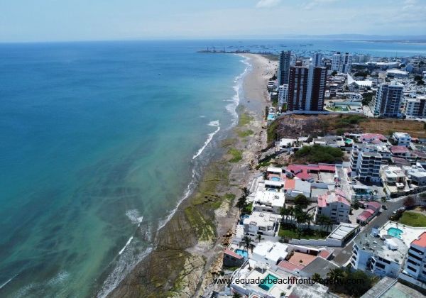 The estate sits along the coast of  Manta