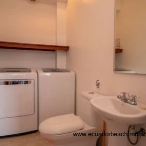 Both villas have their own washer and dryer in the downstairs half bath