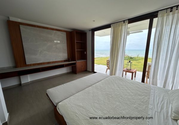 Master suite with oceanfront patio right outside