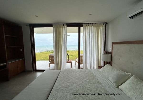 Master suite with oceanfront patio right outside