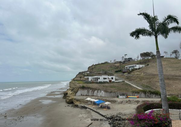 Views towards the home and beach tents