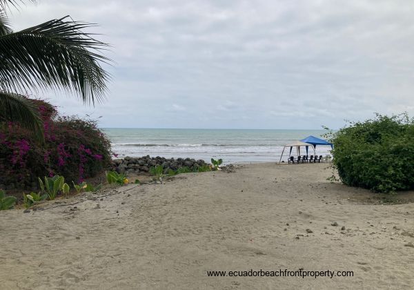 Beautiful, uncrowded sand beach right outside the property