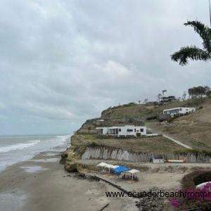 Views towards the home and beach tents