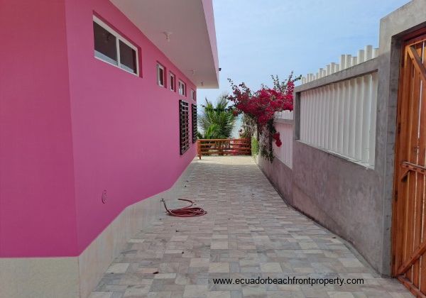 Tiled front patio