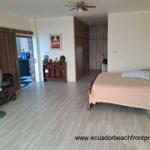 Oversized master bedroom with plenty of built-in storage