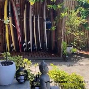 surf boards garden view