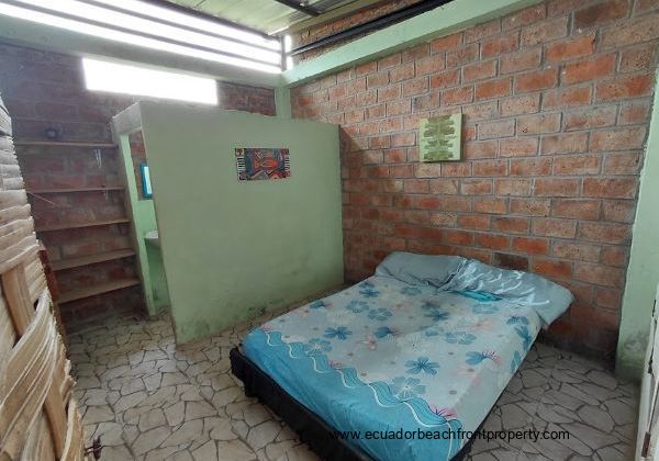 bedroom with shelving